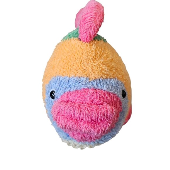 VTG 90s Bath & Body Works Scrubby Buddies Angel Fish Rainbow Striped‎ Terrycloth - Picture 2 of 5